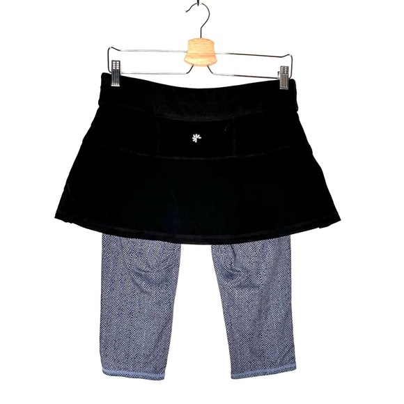 Athleta | Warrior Sport 2 In 1 Skort Herringbone Skirted Leggings Size Small - Picture 5 of 8